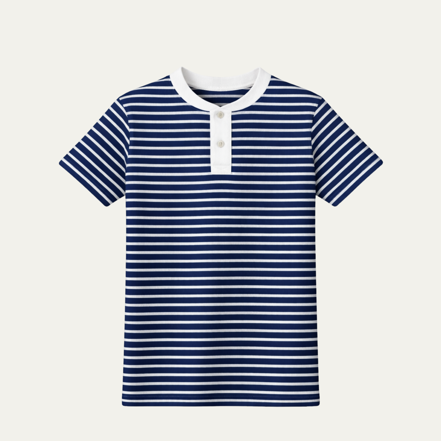 The Henley | Navy Stripe
