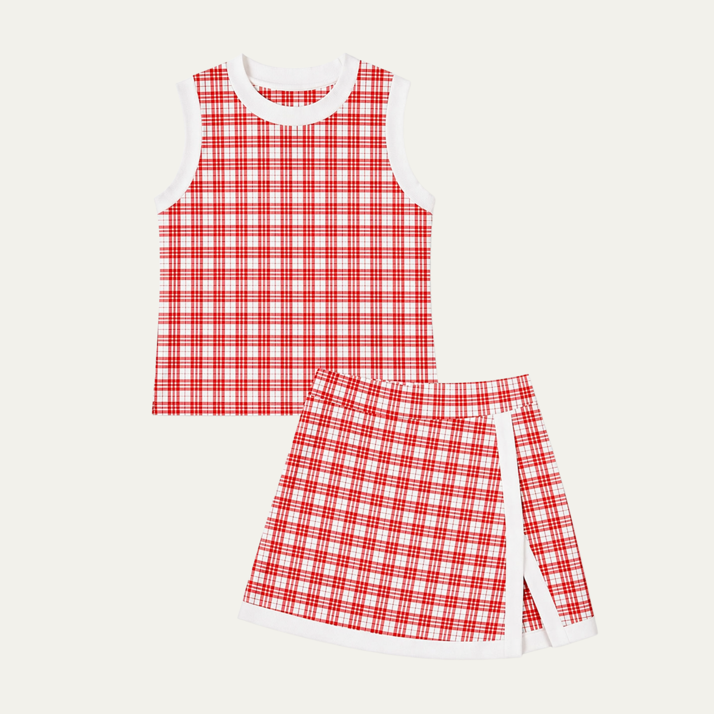 The Match Point Set | Heritage Red Plaid