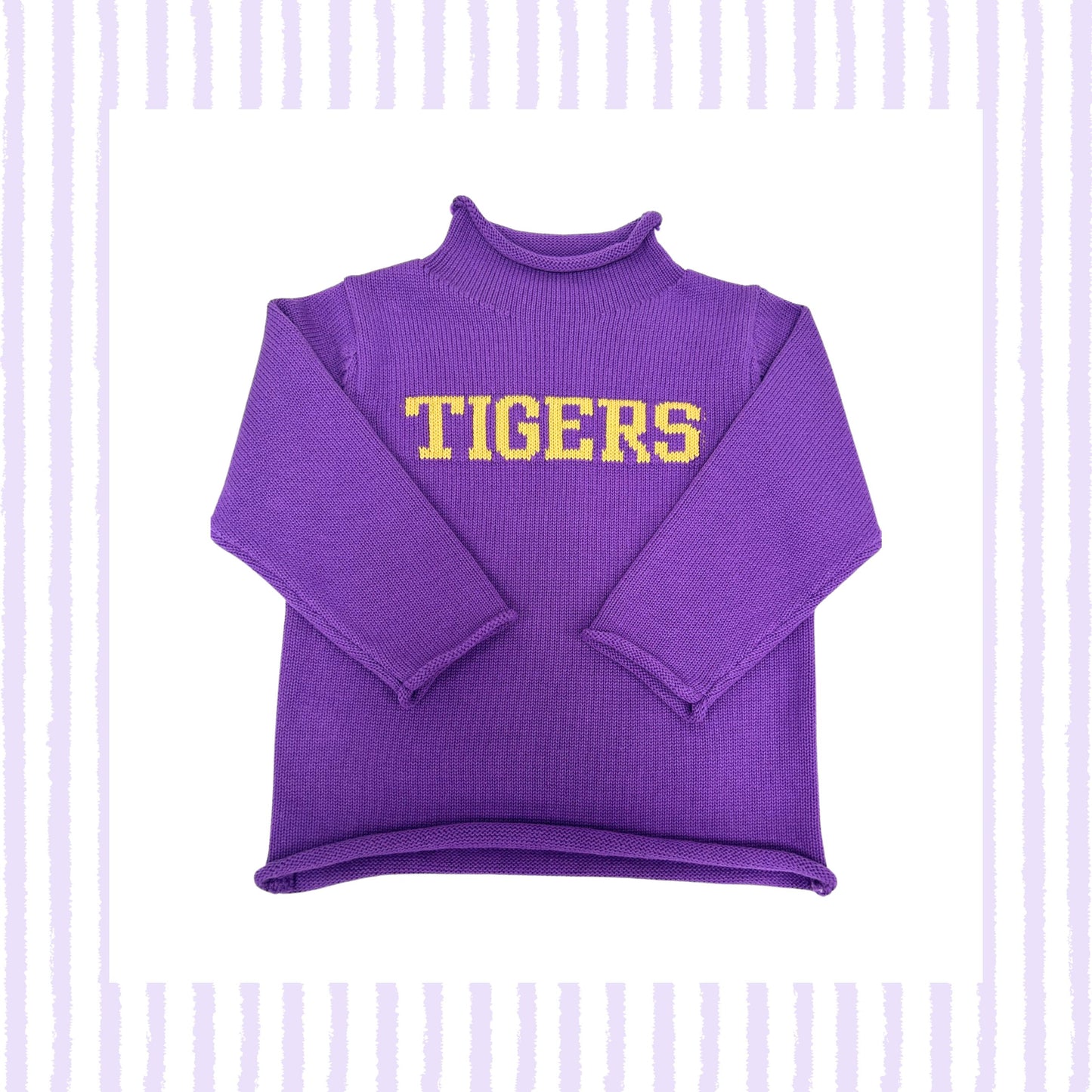 Purple Gameday Rollneck Sweater