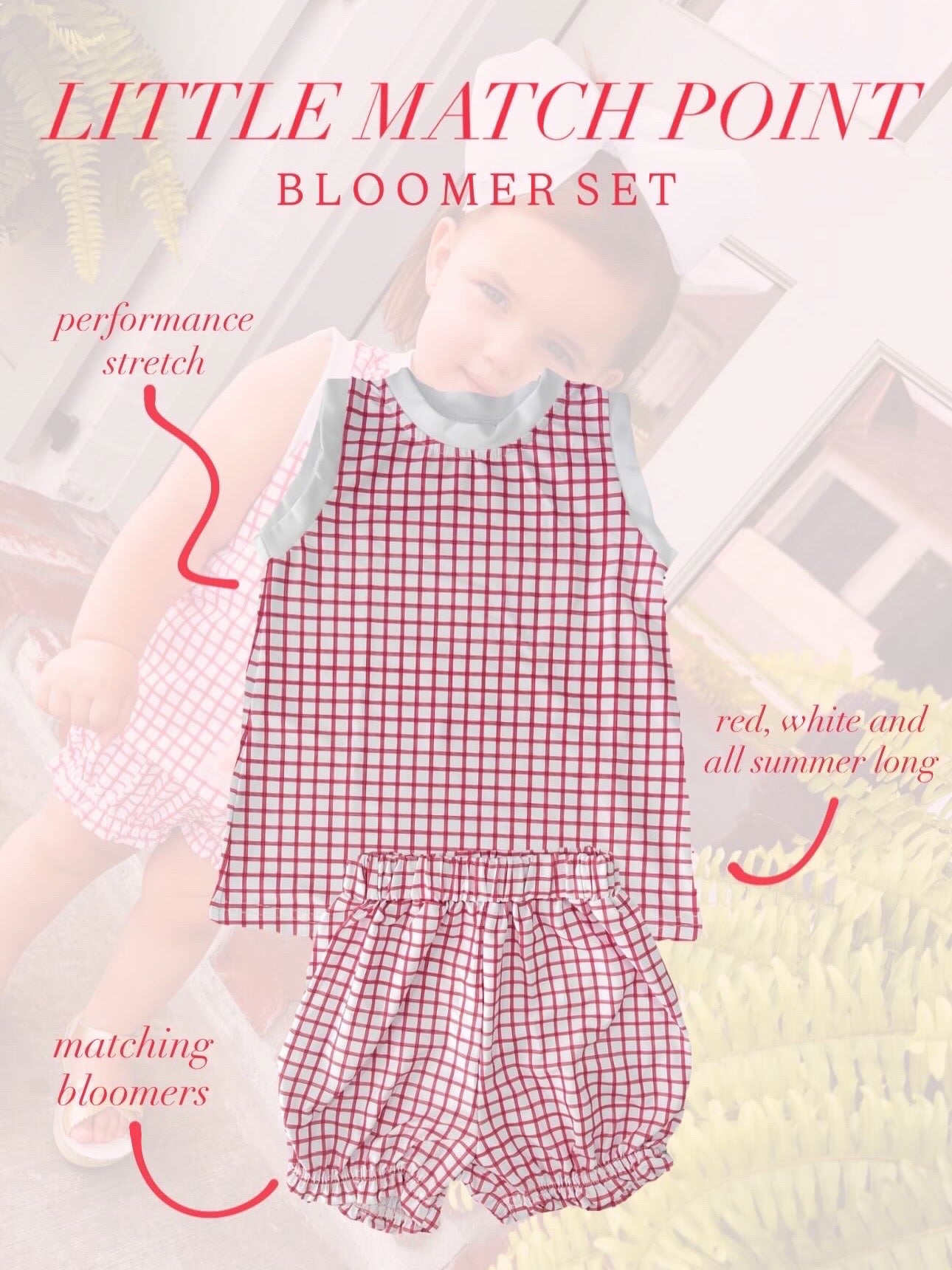 The Little Match Point Set | Heritage Red Plaid