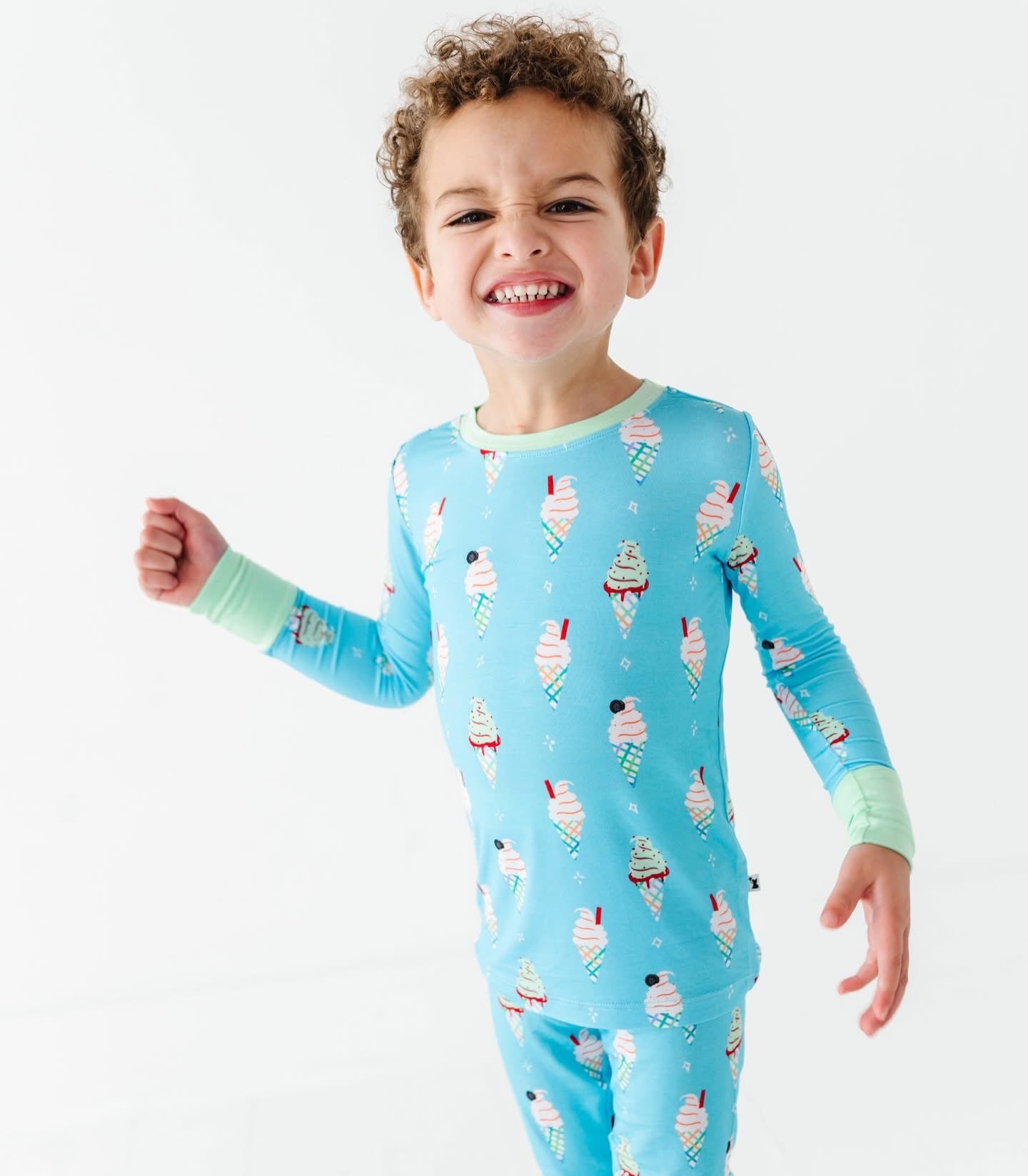 Sundae Funday Kids Pajamas- Blue