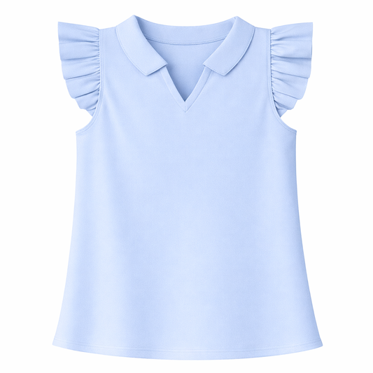 Drew Flutter Sleeve Top | Bailey Blue