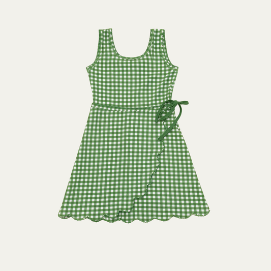 The Birdie Scallop Dress | Green