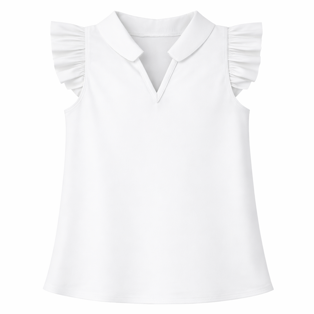 Drew Flutter Sleeve Top | Magnolia White