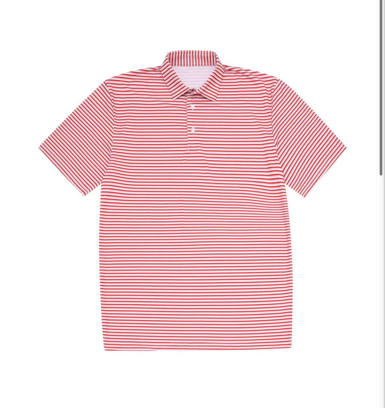 Red and White Stripe Polo