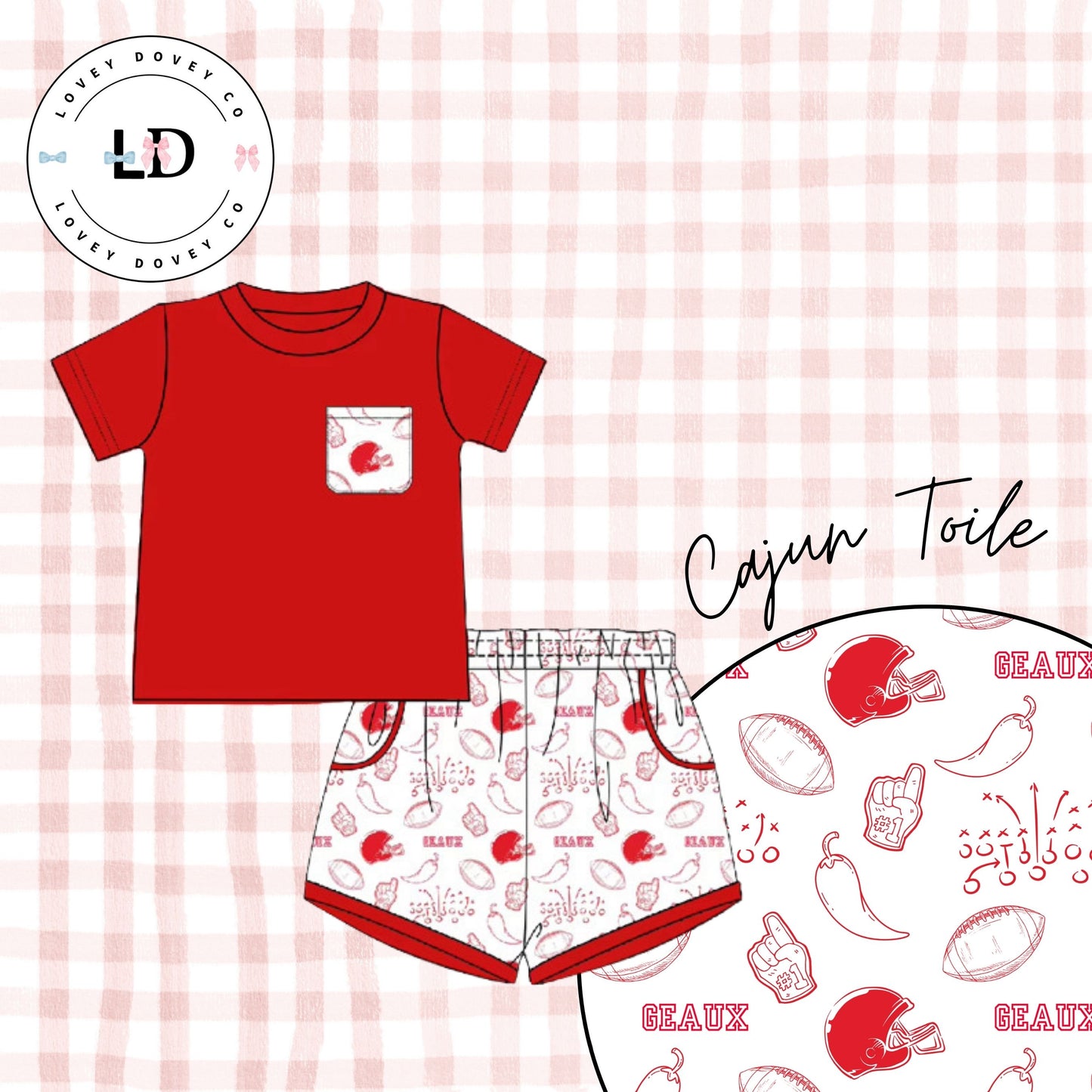 Cajun Toile Short Set