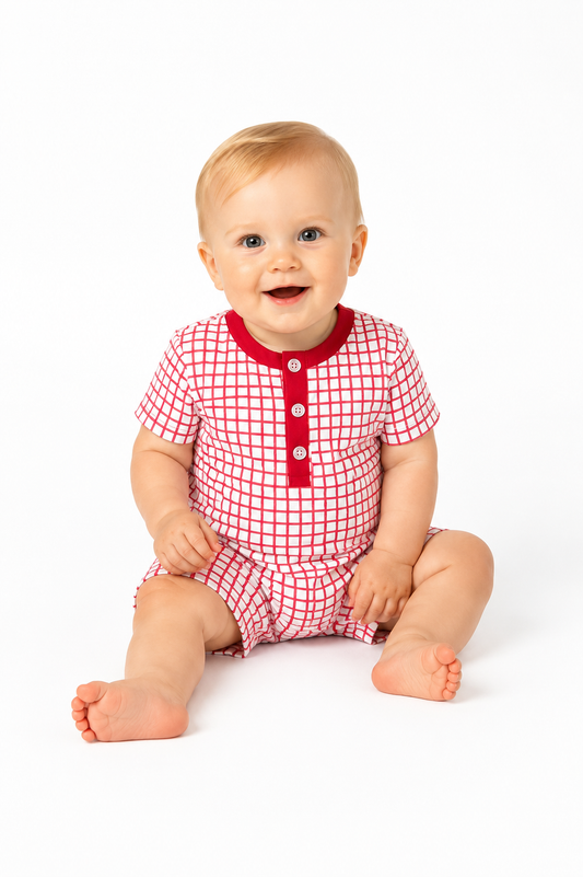 The Tommy Jon (Henley) | Heritage Red Plaid