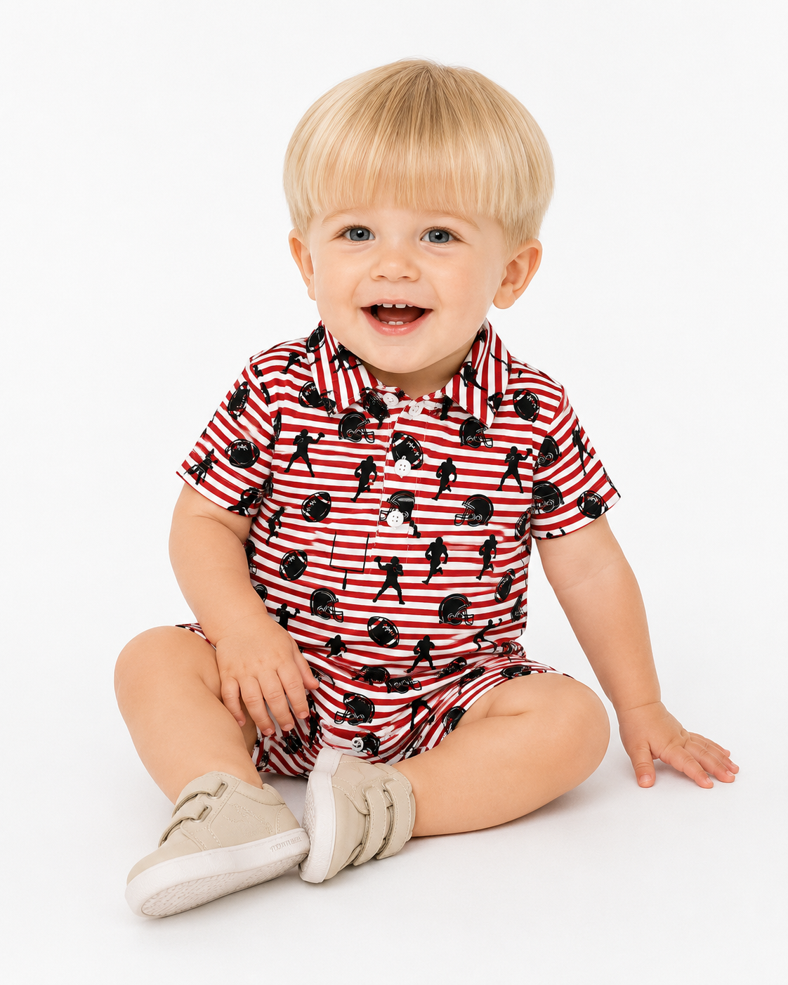 FTBL Knit Shortall|Red&Black
