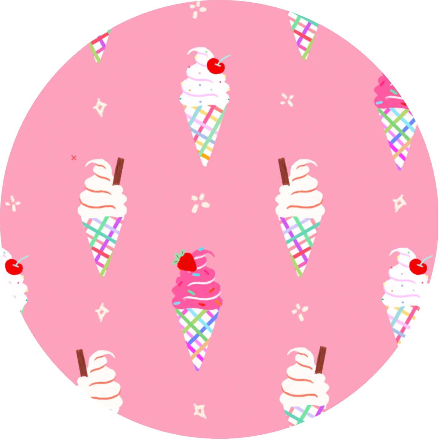 Sundae Funday Kids Pajamas- Pink