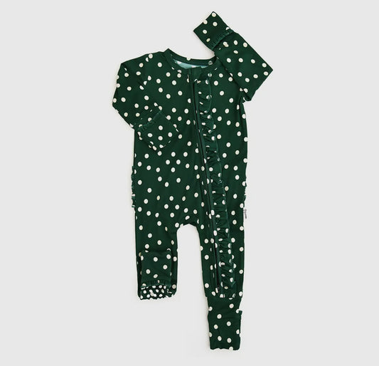 Dottie Ruffle Zip Christmas Bamboo