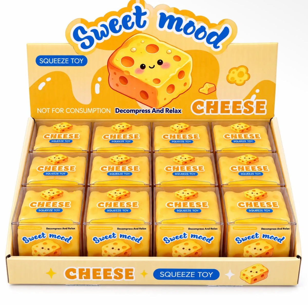 Crunchy Cheese Squishy 2”