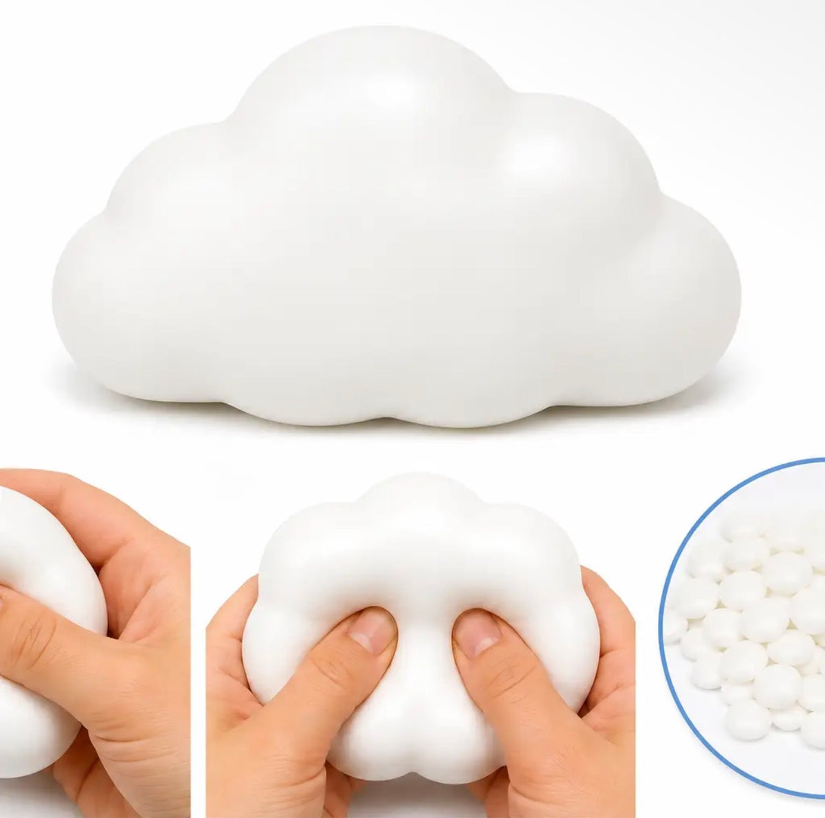 Plain White Cloud Crunchy Squishy