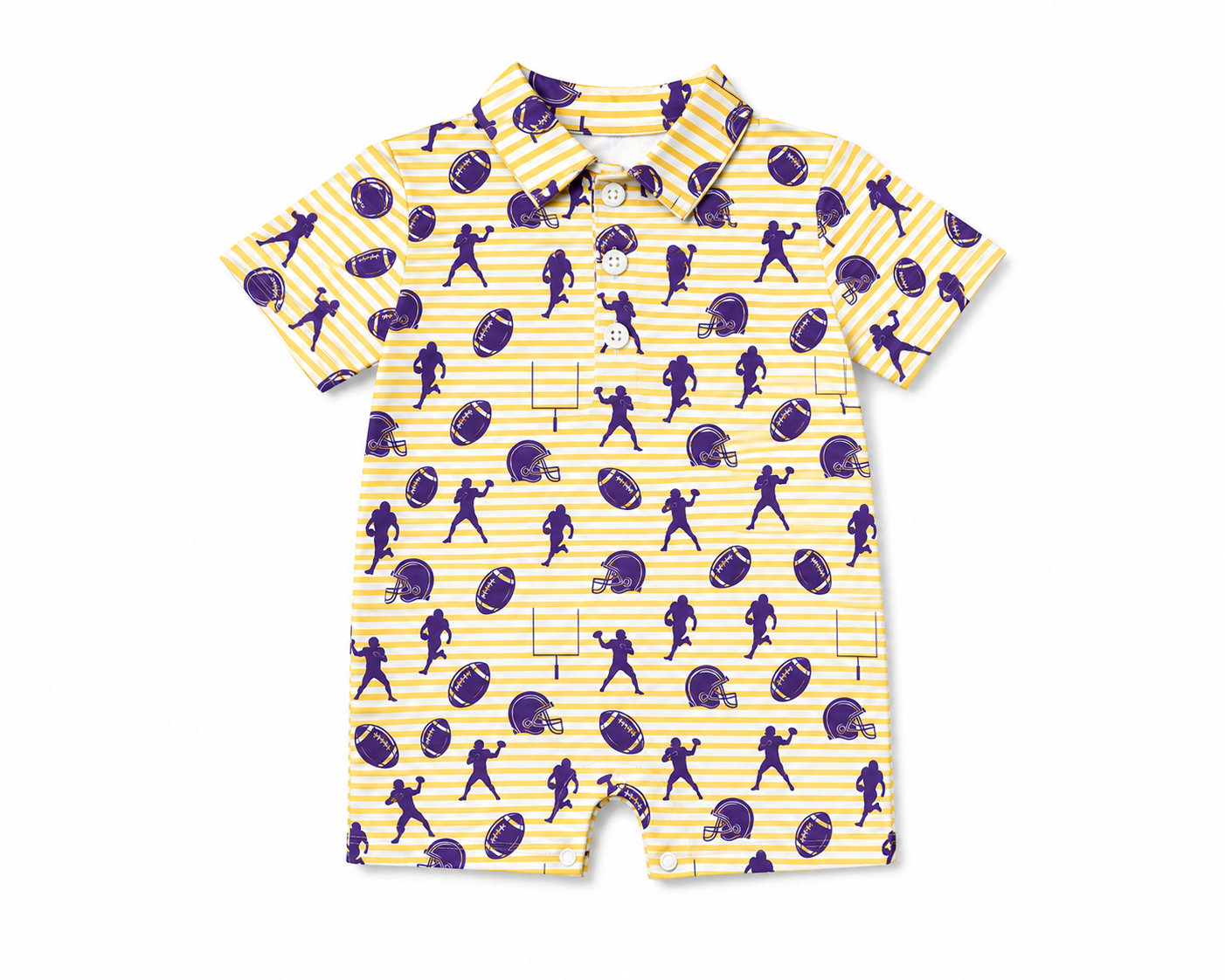 FTBL Knit Shortall|Purple&Yellow